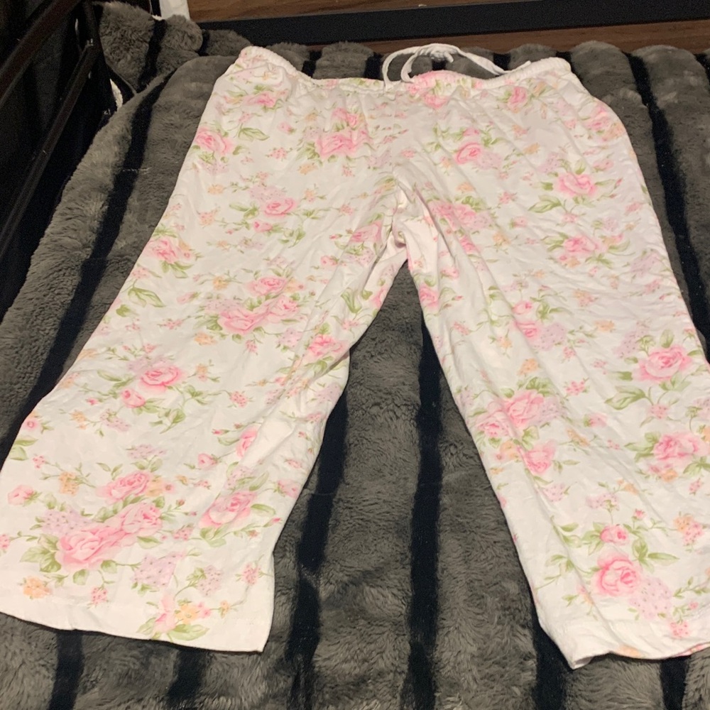 #510 Floral Pajama Set with Pink Roses - Picture 2 of 9